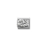 Nomination COMPOSABLE CLASSIC OXIDIERTE SYMBOLE aus Edelstahl, mit 925er Silber verziert, (61_(Knoten))